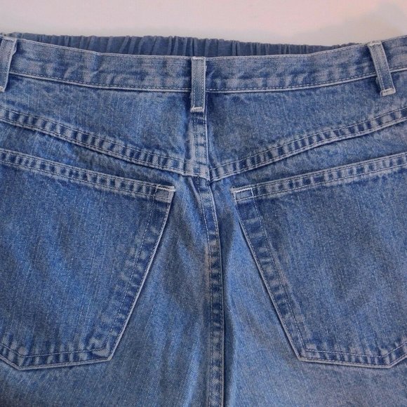In Due Time Maternity Blue Denim Capris Pants - Picture 4 of 5